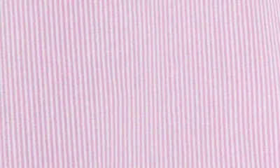 Viens Avec Moi Everyday Oversize Stripe Button-up Shirt In Pink