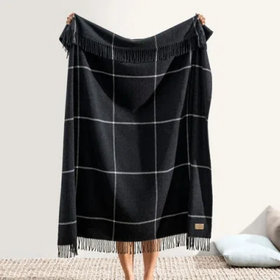 Lands Downunder Window Cashmere Throw In Black