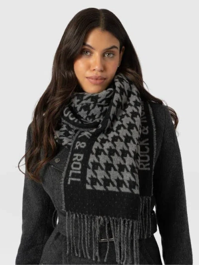 Saint And Sofia Saint + Sofia Rock Houndstooth Scarf In Multi