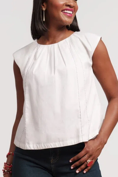 Frances Valentine Bailey Top Solid In White