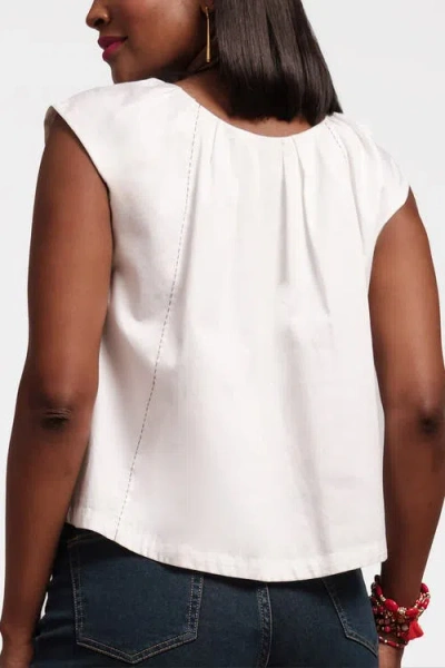 Frances Valentine Bailey Top Solid In White