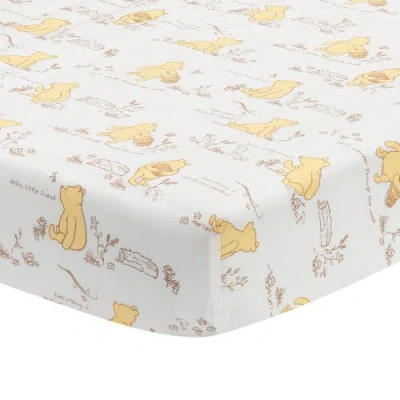 Lambs & Ivy Disney Baby Storytime Pooh 3-piece Nursery Crib Bedding Set In White