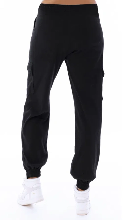 Dai Moda Dm Core Cargo Jogger In Black
