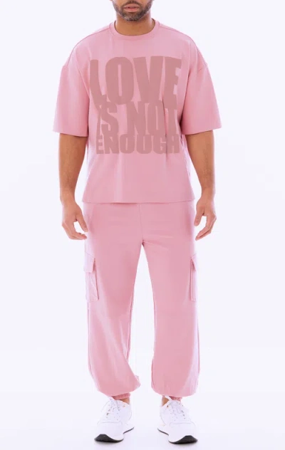 Dai Moda Dm Core Cargo Jogger In Pink