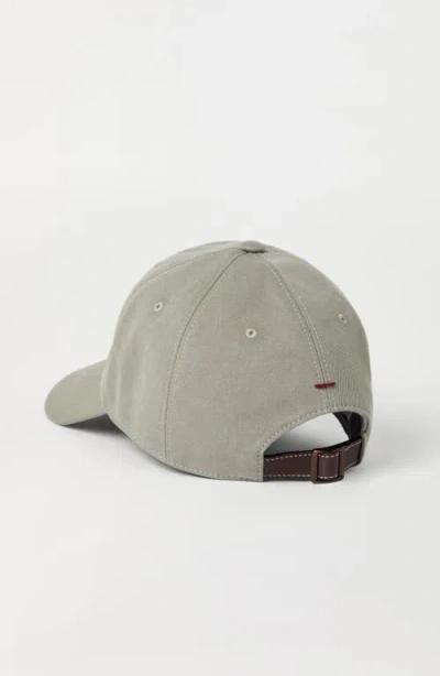 Brunello Cucinelli Classic Six-panel Cap With Adjustable Strap In Gray