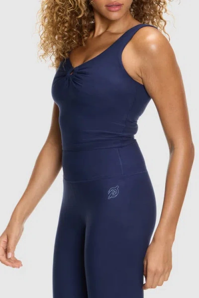 Peloton Cadent O-ring Ruched Tank In Navy