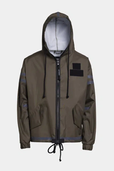 Stutterheim Forsa Full Zip Hooded Jacket In Green