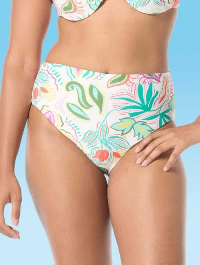 Coco Reef Solstice Bloom High Waist Reversible Bikini Bottom In Multi