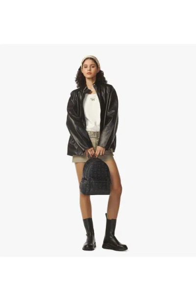 Mcm Stark Visetos Backpack In Black