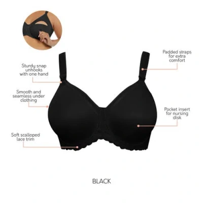 Parfait Leila Underwire Semless Cup Nursing Bra In Black