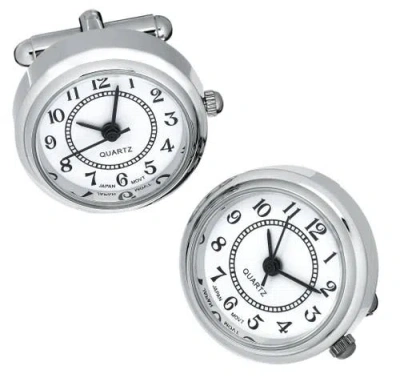 Link Up Greek Key Stud & Cufflinks Set In Black