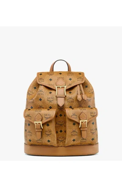 Mcm Straps Detail Hardware Pockets Handle In Brown