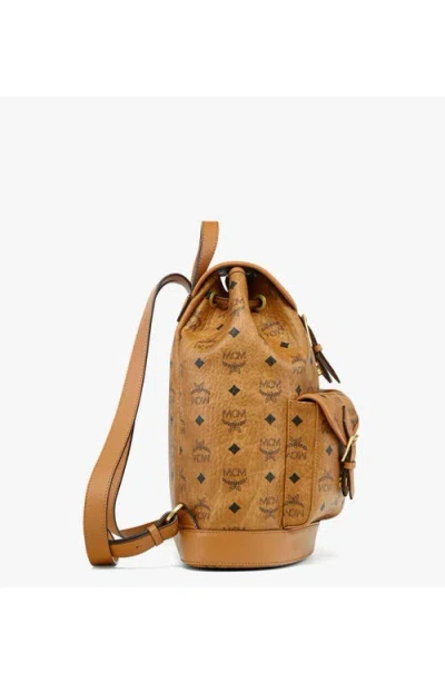 Mcm Straps Detail Hardware Pockets Handle In Brown