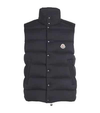 Moncler Tibb Water Repellent Down Puffer Vest In Blue