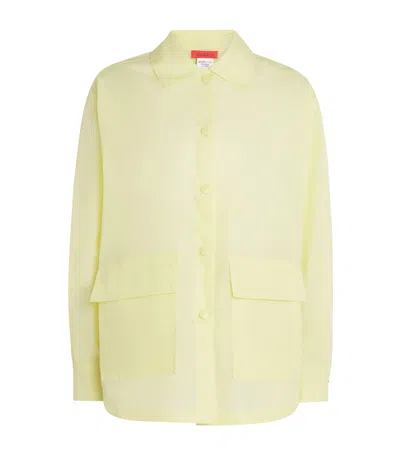 Max & Co Nylon Overshirt In Yellow