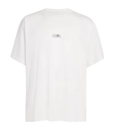Mm6 Maison Margiela Mm6 By Maison Margiela Minimalist Logo Short Sleeve T-shirt In White