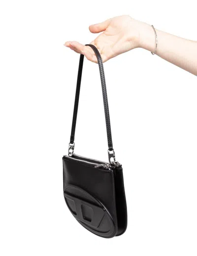 Diesel Leather Bag With Two Compartments In Black