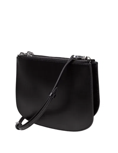 Diesel Leather Bag With Two Compartments In Black