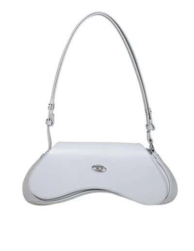 Diesel Play-crossbody Bag In Semi Gloss Leather In Gray