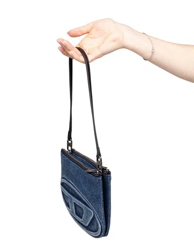 Diesel Two-compartment Bag In Solarized Denim In Blue