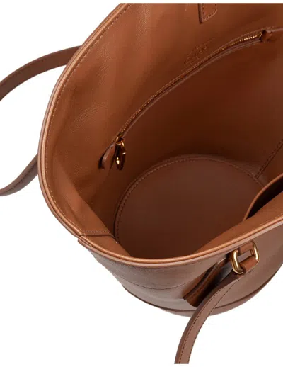 Dolce & Gabbana Caramel-color Leather Coffa Capri Bag In Brown