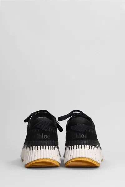 Chloé Nama Lace-up Sneakers In Black