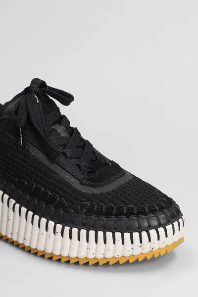 Chloé Nama Lace-up Sneakers In Black