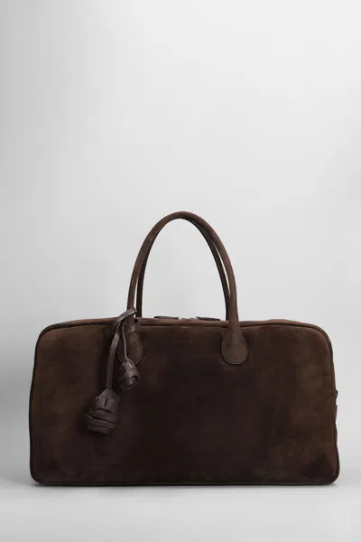 Magda Butrym Brigitte Large Leather-trimmed Suede Tote In Brown