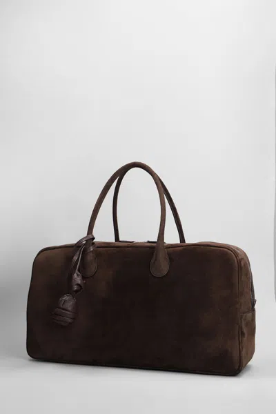 Magda Butrym Brigitte Large Leather-trimmed Suede Tote In Brown