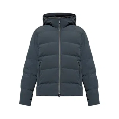 Paul & Shark Hooded Padded Jacket In Black