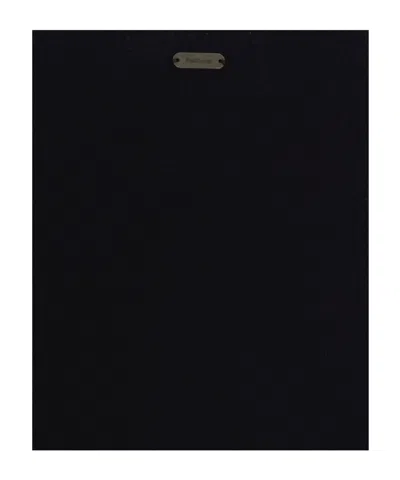 Barbour Elbow-patchs Wool-cotton Blend Sweater In Black