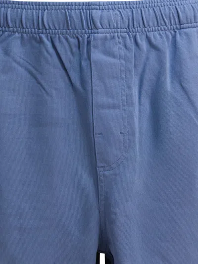Stussy Cotton Jersey Shorts Blue In Blue