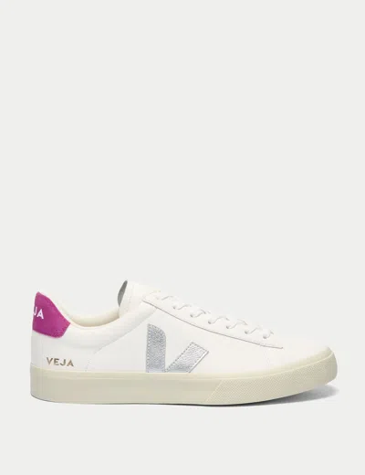 Veja Sneakers Campo Chromefree White Silver Ultraviolet In White