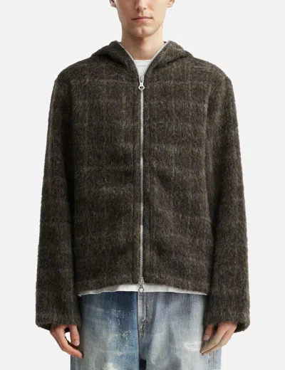 Our Legacy Check-pattern Wool-blend Sweatshirt In Multi