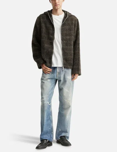 Our Legacy Check-pattern Wool-blend Sweatshirt In Multi