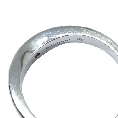 Pre-owned Bvlgari Platinum 950 Band Ring () In Silver