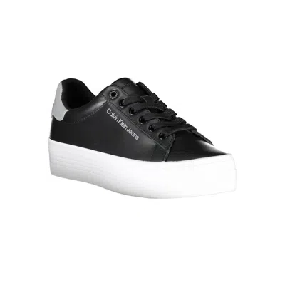 Calvin Klein Black Polyester Sneaker In Black
