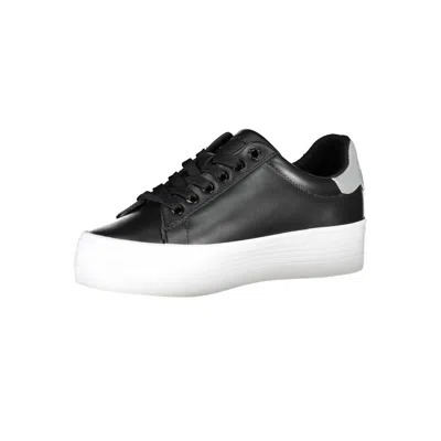 Calvin Klein Black Polyester Sneaker In Black