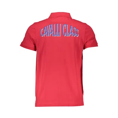 Cavalli Class Red Cotton Polo Shirt In Pink