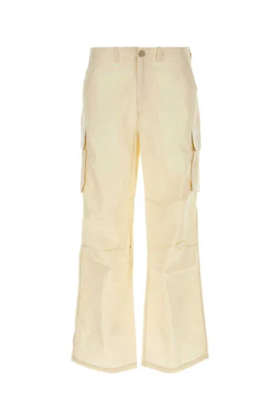 Our Legacy Cotton Blend Cargo Pant With Flared Leg In Brown