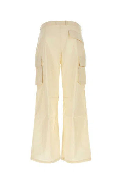 Our Legacy Cotton Blend Cargo Pant With Flared Leg In Brown