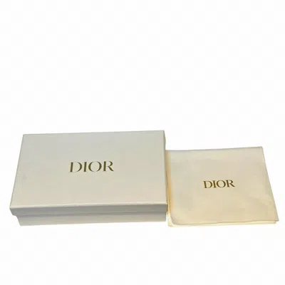 Pre-owned Dior Christian  Black Leather Coin Purse/coin Case ()