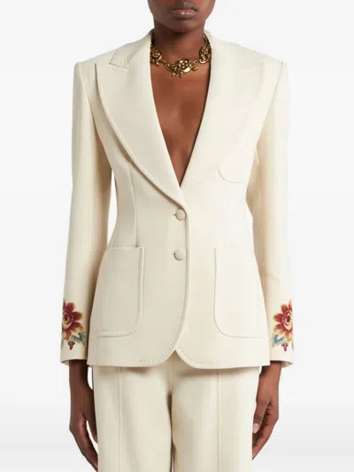 Etro Blazer With Embroidery In Brown