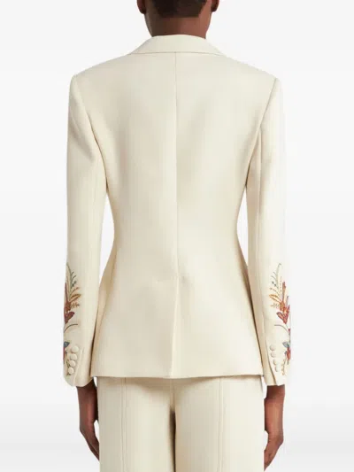 Etro Blazer With Embroidery In Brown