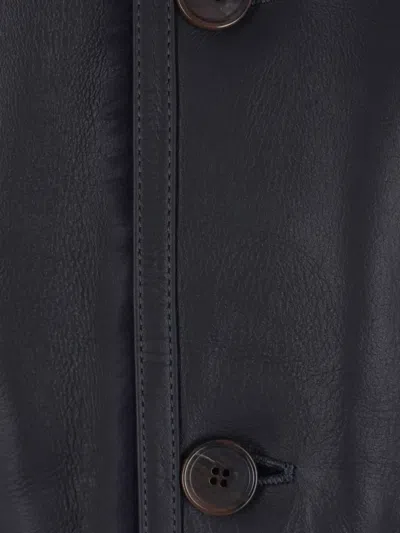 Arma Long Sleeve Coat In Blue