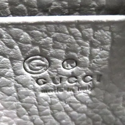 Pre-owned Gucci Gray Leather Chain/shoulder Wallet ()