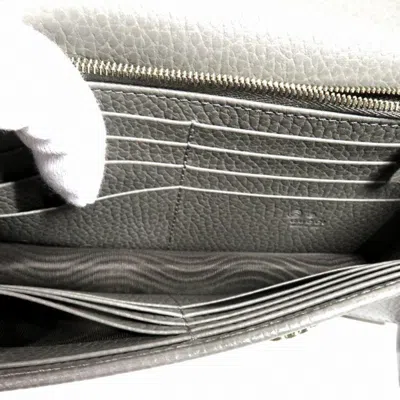 Pre-owned Gucci Gray Leather Chain/shoulder Wallet ()