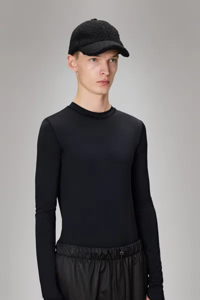 Rains Fleece Cap In Black