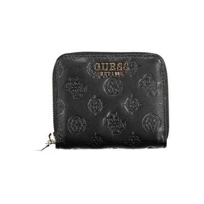 Guess Jeans Black Polyethylene Women's Wallet In Black