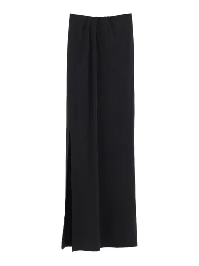 Jacquemus Women's Peplo Long Skirt In Black